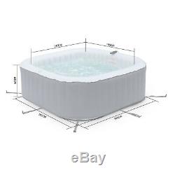 Mspa Square Inflatable Hot Tub Spa Jacuzzi- 6-person