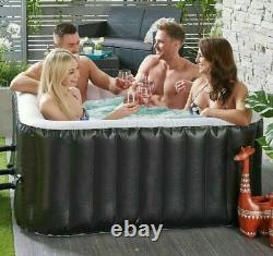 NEW! 4-6 Person Square Black Hot Tub Jacuzzi+Accessories Like Spa Vegas Cancun