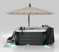 NEW Cover Valet Hot Tub Spa Jacuzzi Undermount Base Plate Sun Umbrella Cream