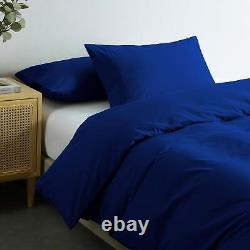 NNEDSZ Comfort Vintage Washed 100% Cotton Quilt Cover Set Bedding Ultra Soft Kin