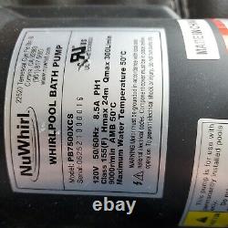 NUWHIRL WHIRLPOOL BATH PUMP MODEL PB7500XCS 120V 50/60Hz New Never Used