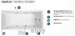 Novellini Calos Hydro 150x70 H58cm Bathtub Hydro Whirlpool 2 Panels Column