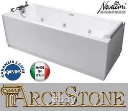 Novellini Calos Hydro 170x70 Hydro Bathtub Whirlpool 3 Panels Faucet