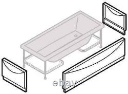 Novellini Calos Hydro 170x70 Hydro Bathtub Whirlpool 3 Panels Faucet