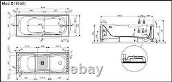 Novellini Calypso Eco 180x80 cm bathtub 2 panels water hot tub 6 jets