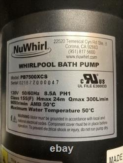 NuWhirl Whirlpool Bath Pump PB7500xcs Pump Assembly For Hot Tubs