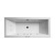 Nuie 1700mm x 700mm Square Double Ended 12 Jet Whirlpool Bath Chrome