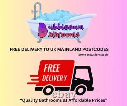 Nuie 1700mm x 700mm Square Double Ended 12 Jet Whirlpool Bath Chrome