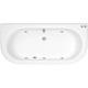 Nuie Shingle Back to Wall Freestanding Whirlpool Spa Hydrotherapy Bath Tub & Jet
