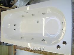 OCEAN Whirlpool Bath 10 Jet Chrome Double Ended 1700 x 700 Bath