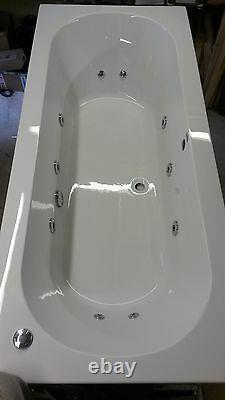 OCEAN Whirlpool Bath 10 Jet Chrome Double Ended 1700 x 700 Bath