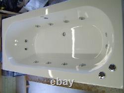 OCEAN Whirlpool Bath 12 Jet Chrome Double Ended 1700 x 700 Bath