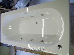 OCEAN Whirlpool Bath 6 Jet Chrome Double Ended 1700 x 700 Bath