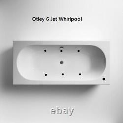 OCEAN Whirlpool Bath 6 Jet Chrome Double Ended 1700 x 700 Bath