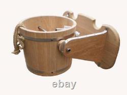 Oak Waterfall Bucket 10L 2.6Gal Shower SPA Jacuzzi New Wooden Sauna Bath Russian