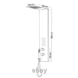 Ogomondo Shower Column 003 3 Functions Stainless Steel Lumbar Nozzle 20x50x110