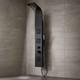 Ogomondo Shower Column Night Matte Black 3 Jets Hydro Lumbar and Waterfall H140xL2