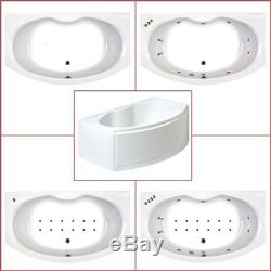 Oklahoma Bow Fronted Bath Including Front & End Panels Whirlpool Airpool