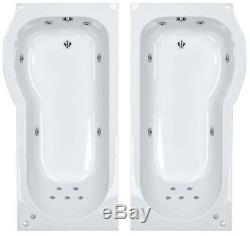 P Shape Shower Bath 1500 Whirlpool 6 8 12 Jet Spa Jacuzzi Relax Bathroom
