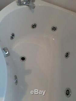 P Shape Shower Bath Whirlpool 8 Jet Spa Jacuzzi Relax Bathroom