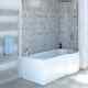 P Shape Whirlpool Shower Bath 11 Jets Screen with Towel Rail Jacuzzi Spa