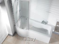 P Shaped Whirlpool Shower Bath with 6, 8, 10 or 12 Jets