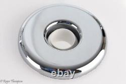 Pack of 2 Replacement 67mm SCREW-fit Chromed Jet Covers with White Eyeballs