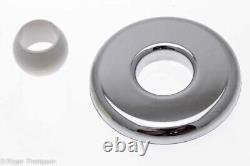 Pack of 2 Replacement 67mm SCREW-fit Chromed Jet Covers with White Eyeballs