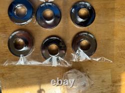 Pack of 6 Replacement 65mm SCREW-fit Chromed Jet Covers without Eyeballs