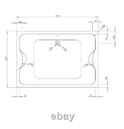 Phoenix Marino 1950 x 1350mm Whirlpool Bath with 14 Jets and Colours RRP- £2,650