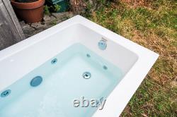 Phoenix Rectangular Acrylic Bathtub 1800 x 800 SE 12-Jet Whirlpool Jacuzzi + LED