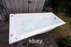 Phoenix Rectangular Acrylic Bathtub 1800 x 800 SE 12-Jet Whirlpool Jacuzzi + LED