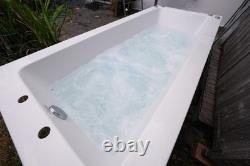 Phoenix Rectangular Acrylic Bathtub 1800 x 800 SE 12-Jet Whirlpool Jacuzzi + LED