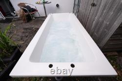 Phoenix Rectangular Acrylic Bathtub 1800 x 800 SE 12-Jet Whirlpool Jacuzzi + LED