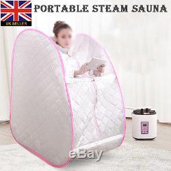 Pink Portable Steam Home Sauna Spa Bath Heater Beauty Weight Loss Slimming