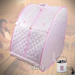 Pink Portable Steam Home Sauna Spa Bath Heater Beauty Weight Loss Slimming