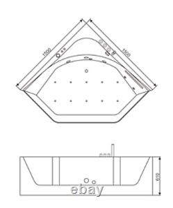 Platinum Spas 1500 x 1500 Tuscany Whirlpool Bath RL-8018