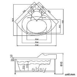 Platinum Spas 1520 x 1520 Amalfi Whirlpool Bath KF-621