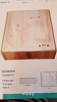 Portable Indoor/Outdoor Spa. Green Marble Bermuda (Lounger V). 4 Water Jets