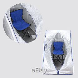 Portable Steam Sauna Head Cover Chair Steamer Herbal Box SPA Body Detoxify Grey