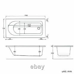 Rectangle Single End Whirlpool Bathtub 13 Jest Spa Jacuzzi Bath 1700700mm