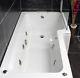 Right Hand L Shape Jacuzzi Type Spa Bath & Screen with Whirlpool & Light