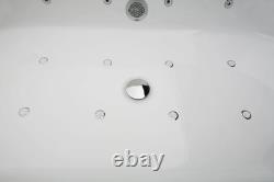 Roman Black 1700mm x 800mm Whirlpool Freestanding Bath 20 Jets