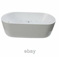 Roman White 1700mm x 800mm Double Ended Freestanding Whirlpool Bath Jacuzzi