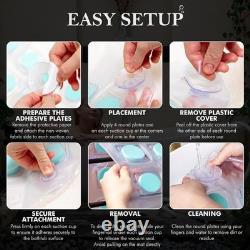 SereneLife Bubble Bath Mat Portable Spa Massager Waterproof Light & Pillow Teal