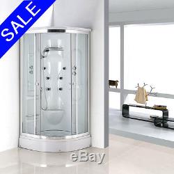 Shower Cabin Cubicle Enclosure Thermostatic Faucet 6 Massage Jets Seat Mirror