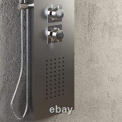 Shower column 3 functions stainless steel 2 hydro lumbar nozzles L20xP44xH140