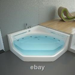 Showroom WHIRLPOOL CORNER BATH-JACUZZI JETS-LED LIGHTS-1500mm x 1500mm-RRP £1999