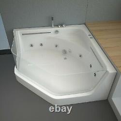 Showroom WHIRLPOOL CORNER BATH-JACUZZI JETS-LED LIGHTS-1500mm x 1500mm-RRP £1999