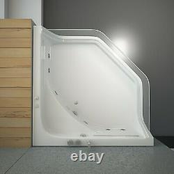 Showroom WHIRLPOOL CORNER BATH-JACUZZI JETS-LED LIGHTS-1500mm x 1500mm-RRP £1999